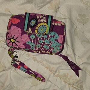 Vera Bradley Purple Floral Wristlet